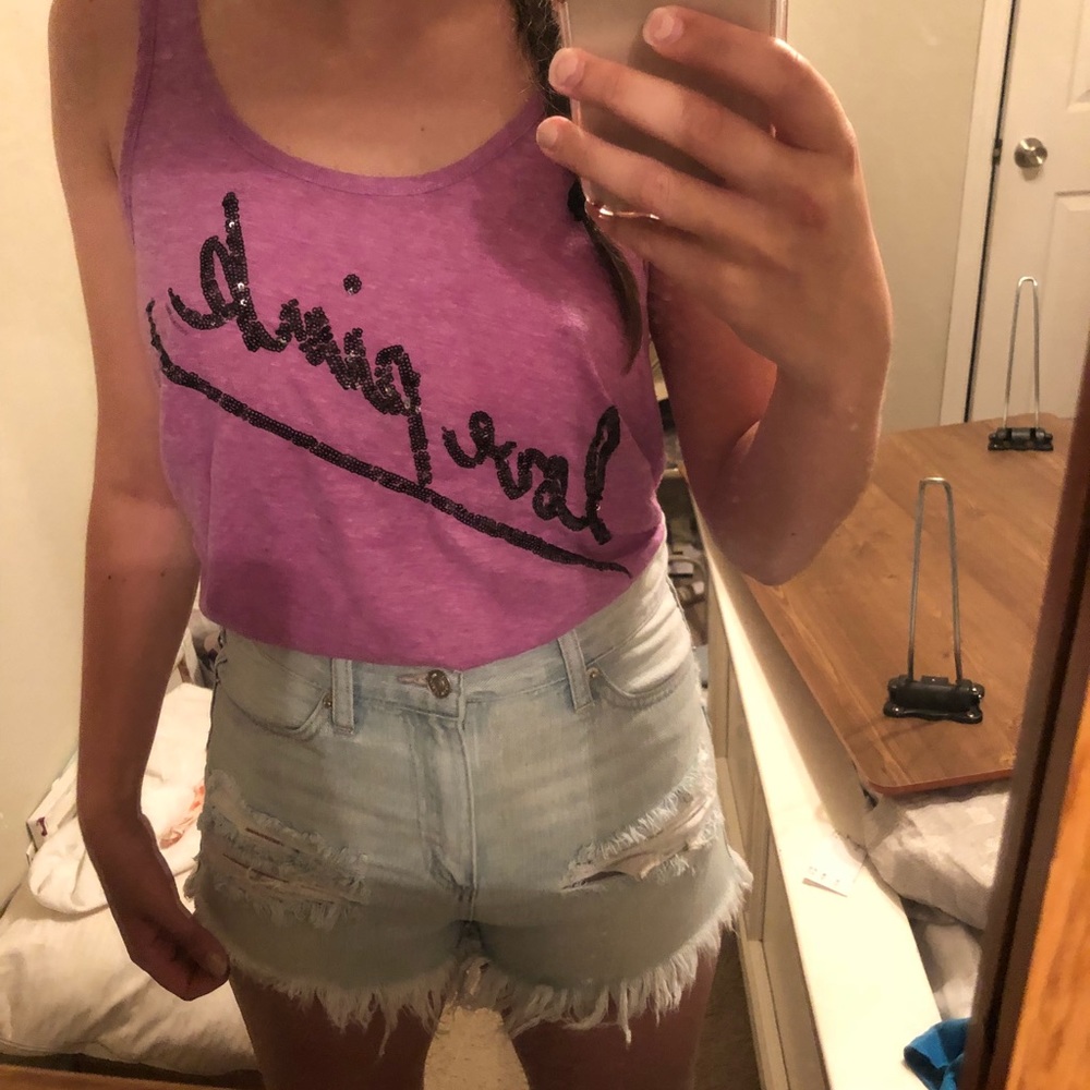 Pink Sequined Tank Top - Picture 3 of 4